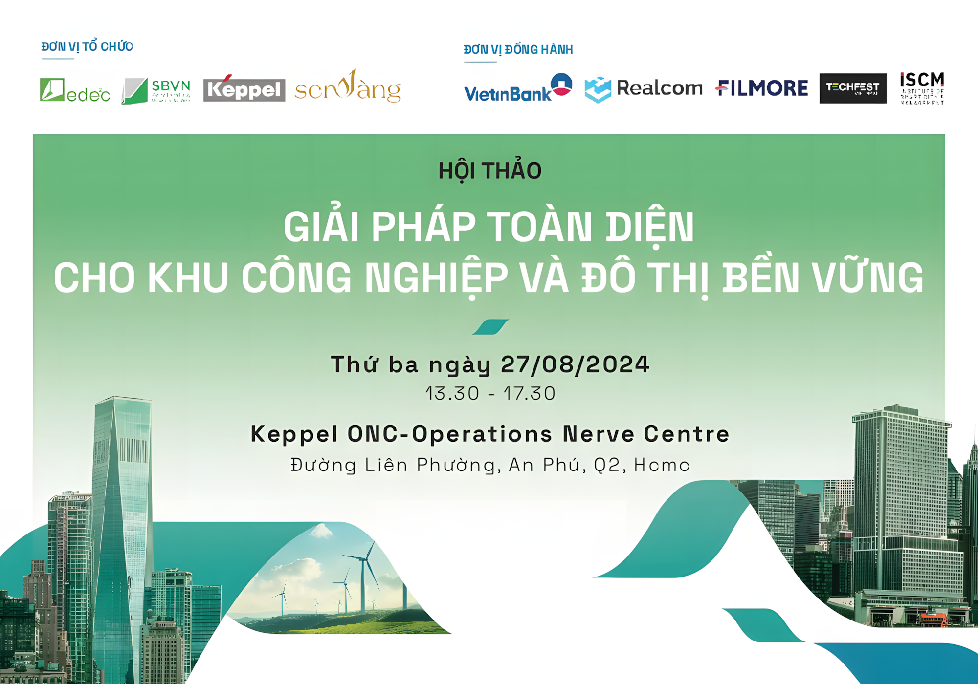 THÔNG CÁO BÁO CHÍ SAU SỰ KIỆN “Giải Pháp Toàn Diện Cho Khu Công Nghiệp Và Đô Thị Bền Vững”